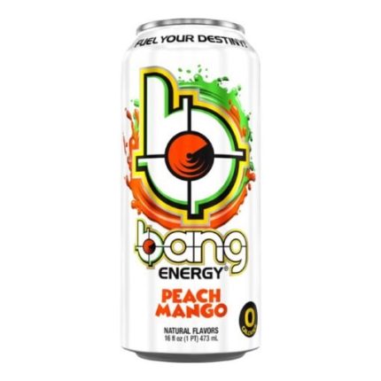 BANG Energy Drink, Peach Mango, 16 fl oz, 4 Pack